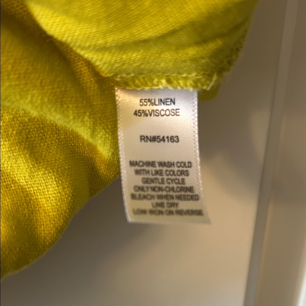 EUC Mark New York Jeans 3X Lime Green/Mustard Twist Blouse - Picture 3 of 4